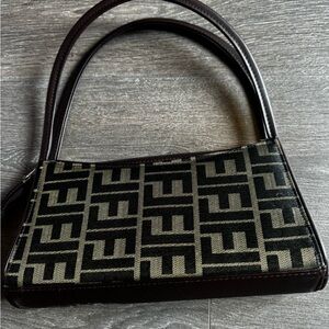 Elegant Black and Brown Handbag